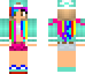 rainbowed hair girl
