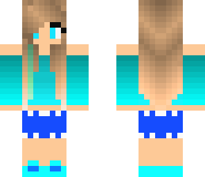 ocean girl with blue streak