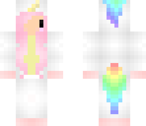 cute pink-haired girl in unicorn suit