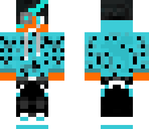 blue cyborg kid