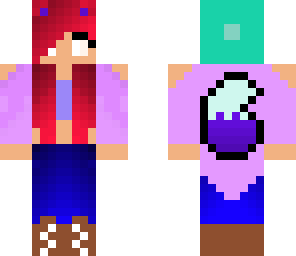 herobrine fox girl my skin onleh xp