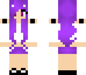 cute purple cat girl