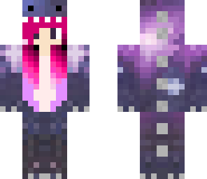 galaxy dino with pink hair