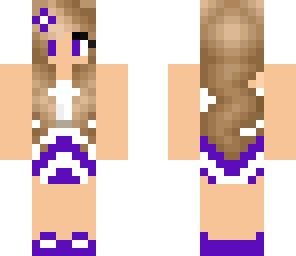 purple beach girl