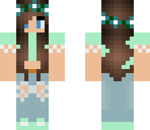 mint green girl