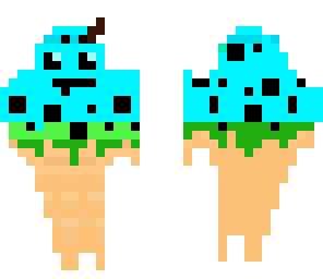 blue and green icecream