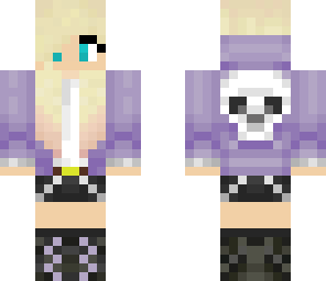 purple skull girl