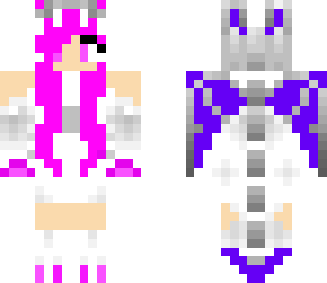 half pink and purple dragon