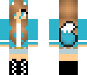 blue wolf gamer girl 