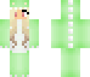 green dinosaur girl