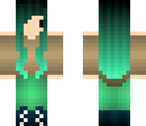 teal haired chibi girl