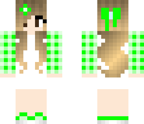cute girl green