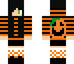 halloween pumpkin girl skin