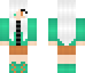 orange and aqua girl