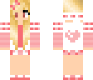 pink heart girl