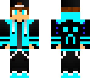 blue neon boy