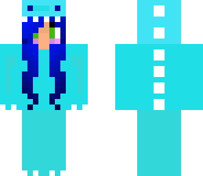 light cyan dino girl