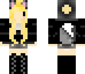 black cat or wolf girl
