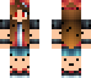 glitchy red girl