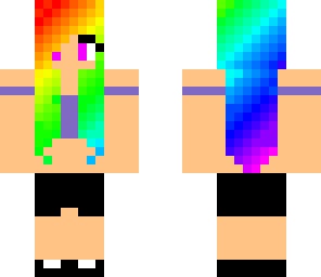 rainbow hair girl