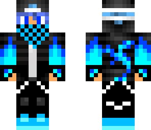 cool blue flame kid