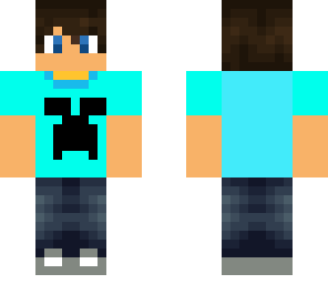 cute boy with creeper on shirt