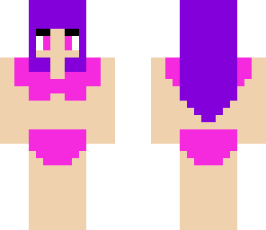 cute bikini girl pink and purple
