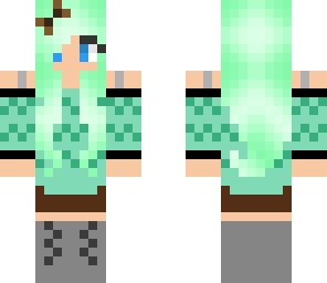 mint green girl 2