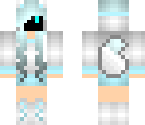 evil hooded ice wolf girl