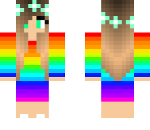 cute fading rainbow girl