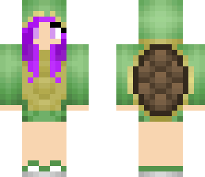 purple hair turtle girl