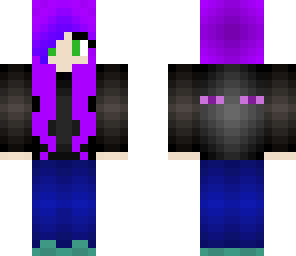 girl with enderman sweatshirt
