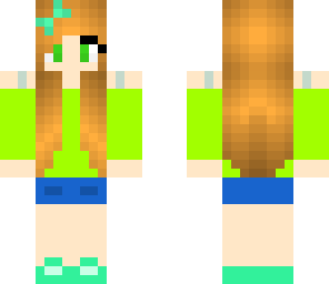 blue and green girl