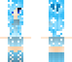 beautiful blue snow girl