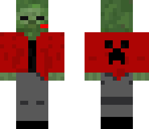 zombie gamer with creeper face
