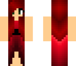 girl in red dress