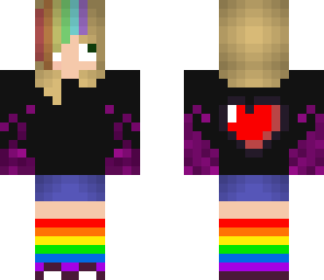 girl with rainbow fringe