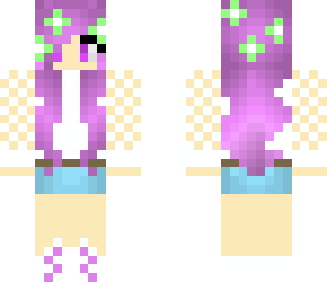 purple and white flower girl