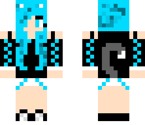 blue cat girl
