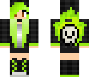 green emo girl