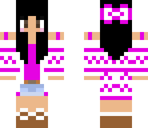 cut pink coat girl