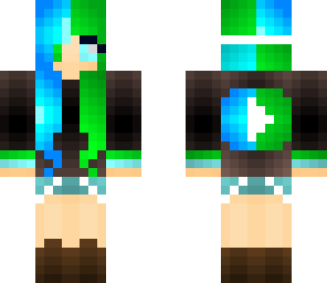 blue green youtube girl