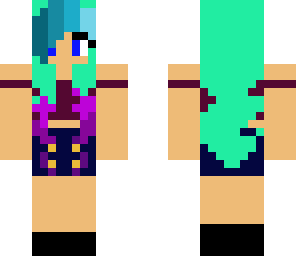 blue and purple skin
