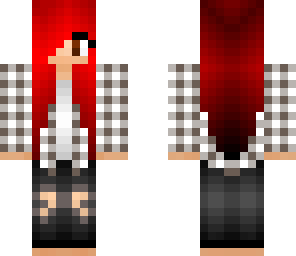 emo scene flannel girl
