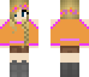 orange and pink