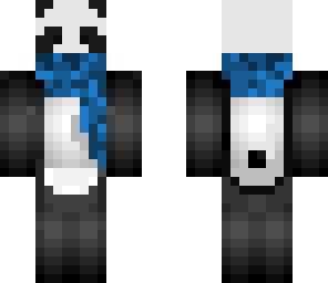blue scarf panda