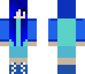 blu gurl with hoodie