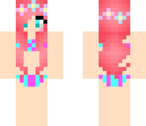 cute pink swimsuit girl