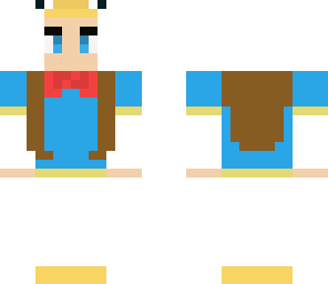 girl in a donald duck onesie