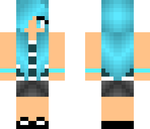 blue hair chick